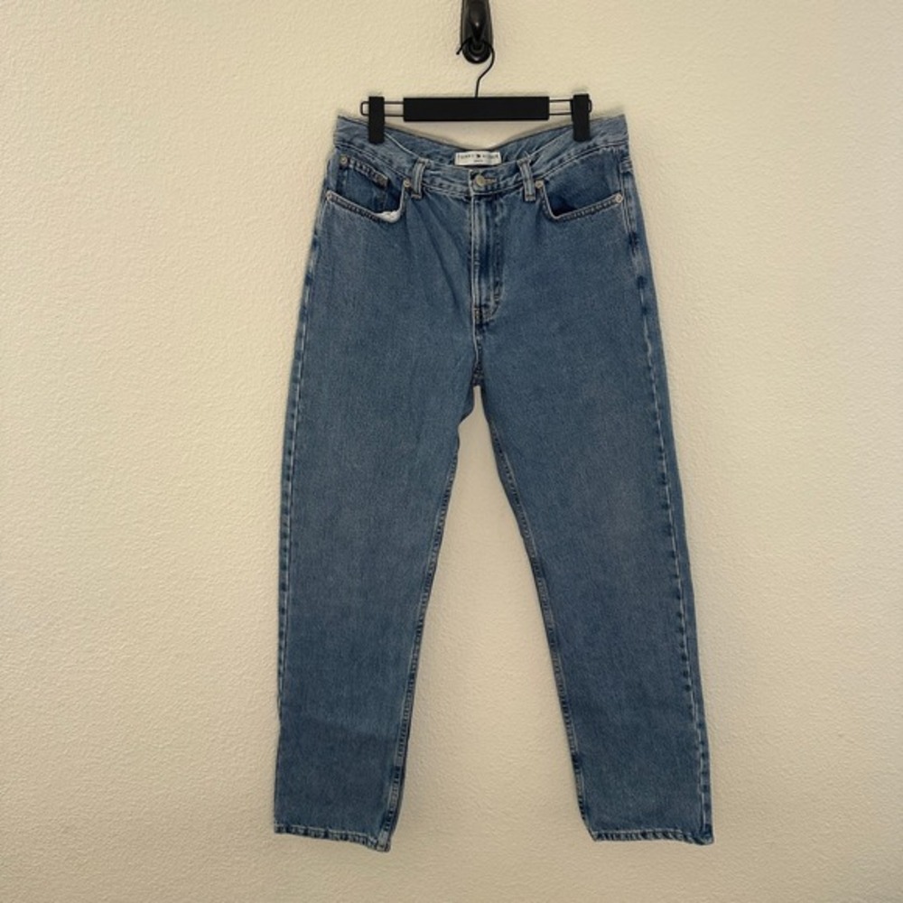 Tommy Hilfiger Jeans Women 29 Blue Medium Wash High Rise‎ Straight Leg Denim